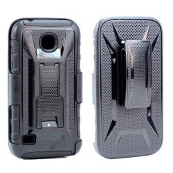 Huawei Union Y538 Armor Holster Combo Belt Clip Case (Black)